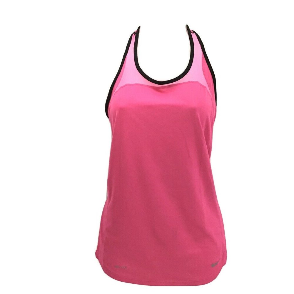 Nike Womens Small Dri-Fit Racerback Hot Pink Black